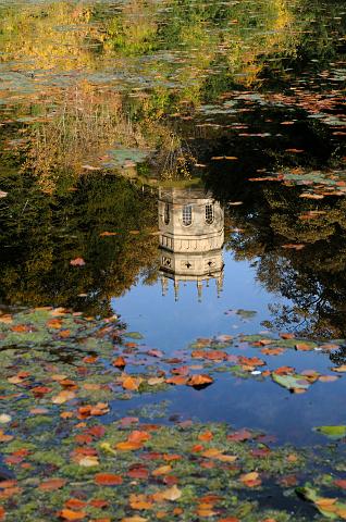 DSC_9922.jpg - Octagon Tower Reflection, Studley Royal, Autumn